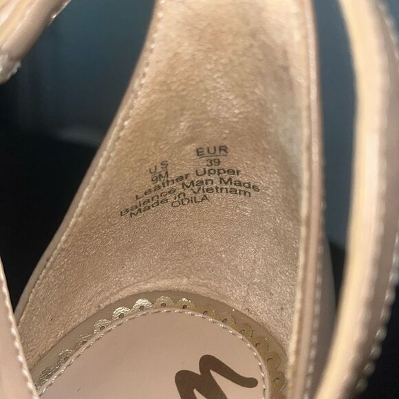 Sam Edleman Odilia Nude Tan Leather Scalloped Heels Size 9 - Picture 8 of 13